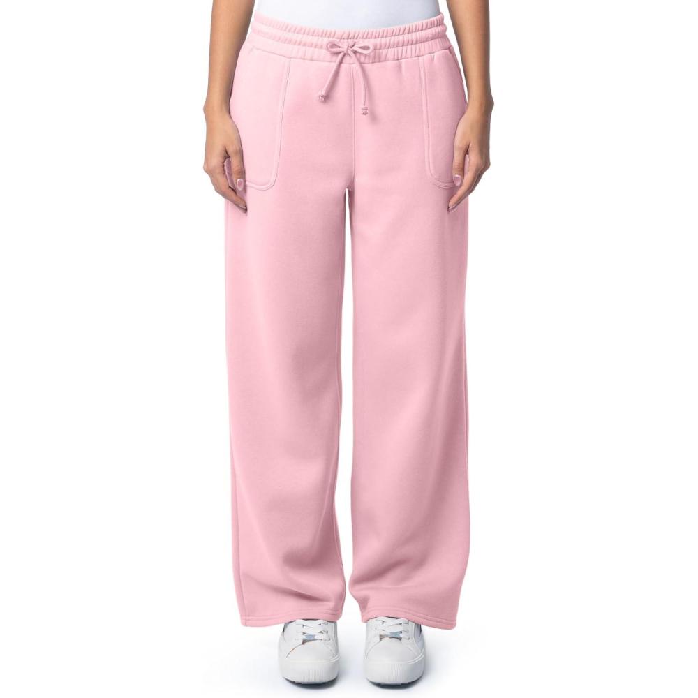 imageFruit of the Loom Womens WideLeg Fleece SweatpantsPink Nectar
