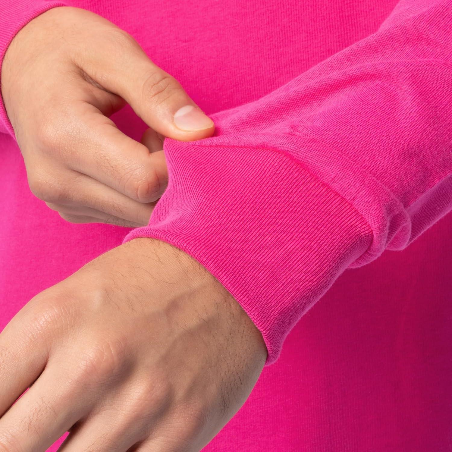 imageFruit of The Loom Mens Eversoft Cotton Long Sleeve T Shirts Breathable amp Moisture Wicking with Odor ControlLong Sleeve Cyber Pink