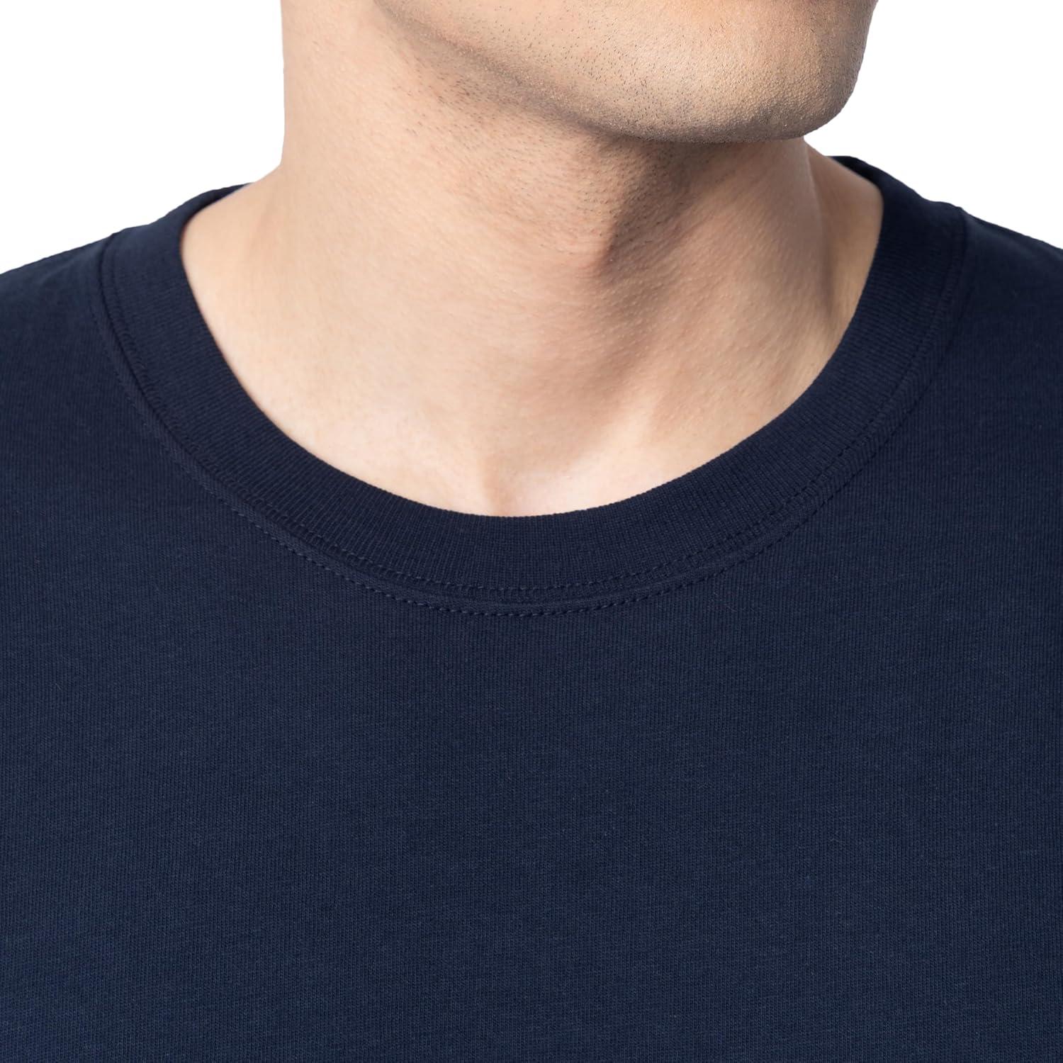 imageFruit of The Loom Mens Eversoft Cotton Long Sleeve T Shirts Breathable amp Moisture Wicking with Odor ControlLong Sleeve Navy