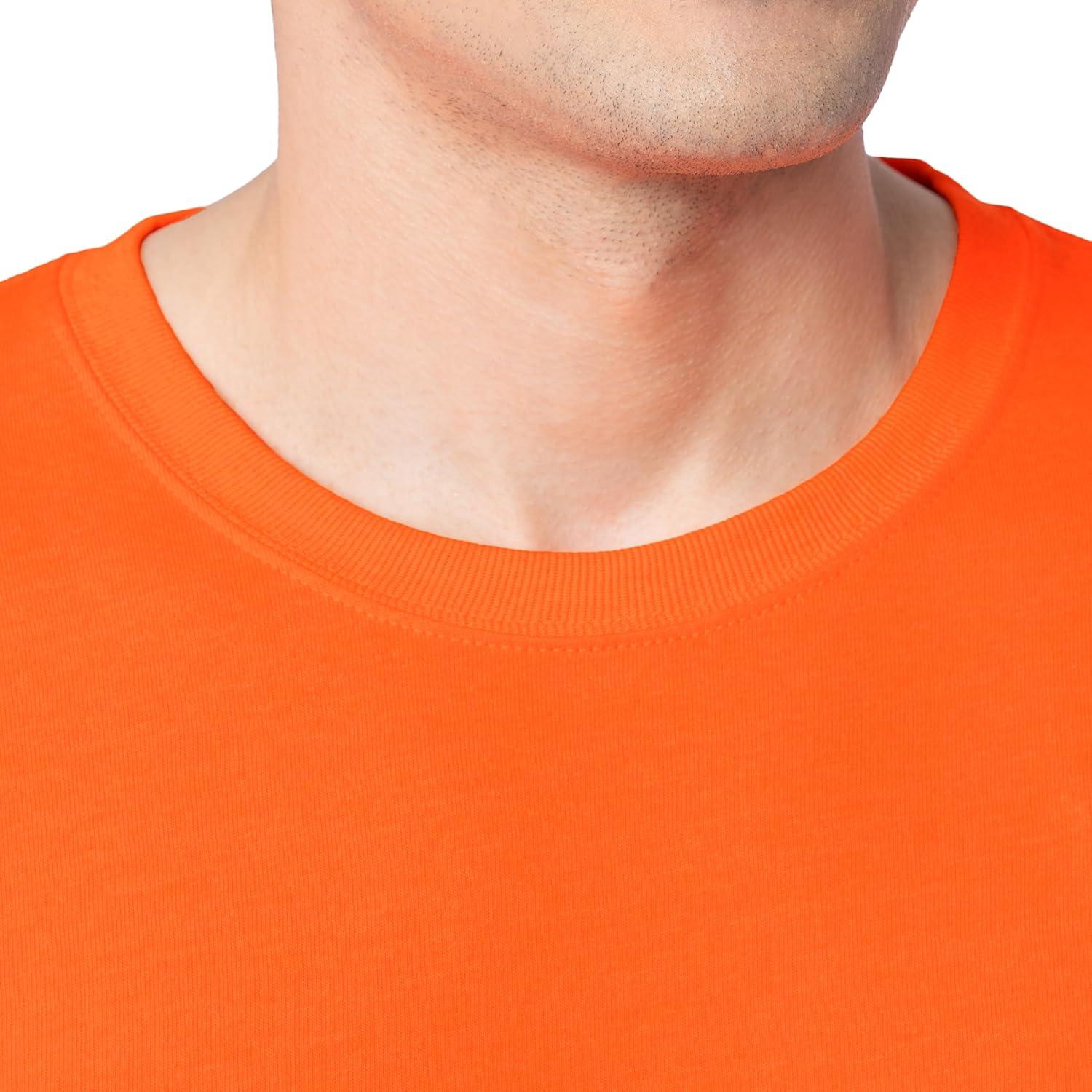 imageFruit of The Loom Mens Eversoft Cotton Long Sleeve T Shirts Breathable amp Moisture Wicking with Odor ControlLong Sleeve Safety Orange