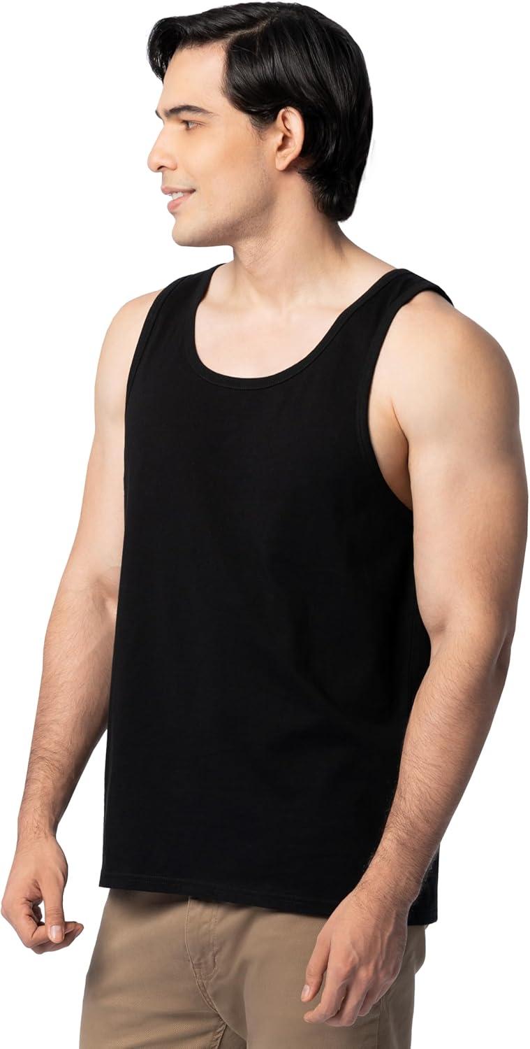 imageFruit of The Loom Mens Eversoft Cotton Sleeveless T Shirts Breathable amp Moisture Wicking with Odor Control Sizes S4XBlack Ink