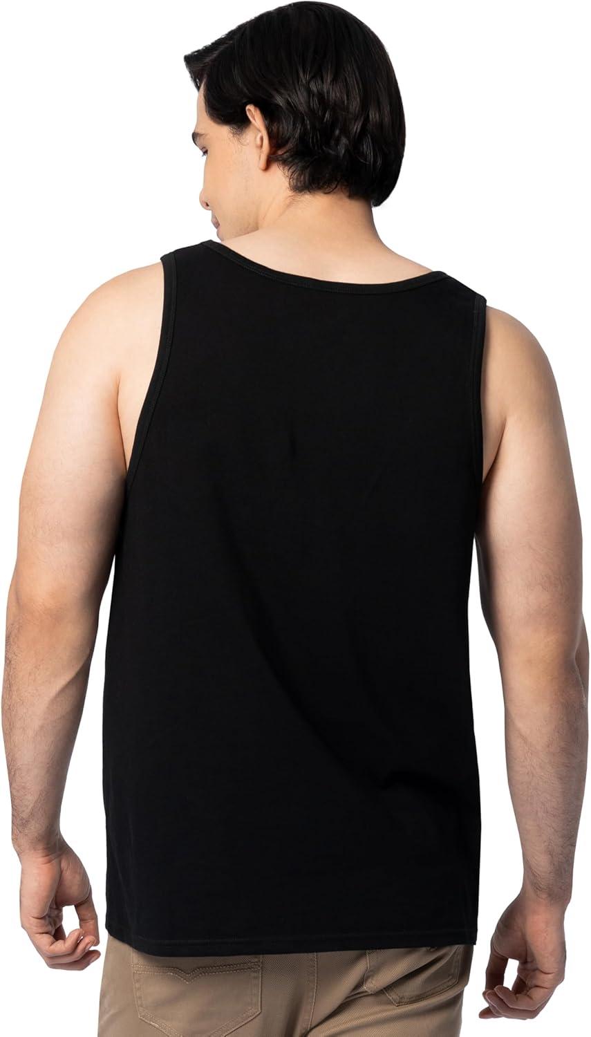 imageFruit of The Loom Mens Eversoft Cotton Sleeveless T Shirts Breathable amp Moisture Wicking with Odor Control Sizes S4XBlack Ink