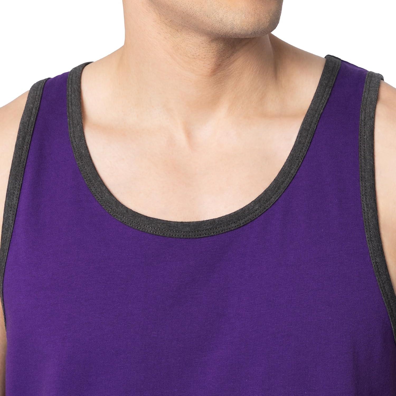 imageFruit of The Loom Mens Eversoft Cotton Sleeveless T Shirts Breathable amp Moisture Wicking with Odor Control Sizes S4XPurple