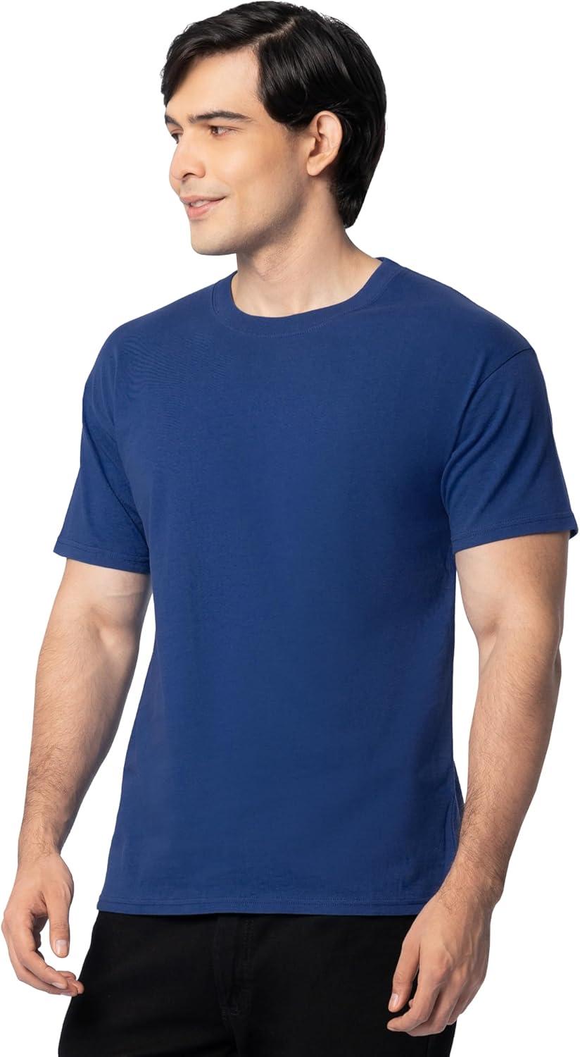 imageFruit of The Loom Mens Eversoft Cotton T Shirts Breathable amp Moisture Wicking with Odor Control Sizes S4x2 Pack Blue