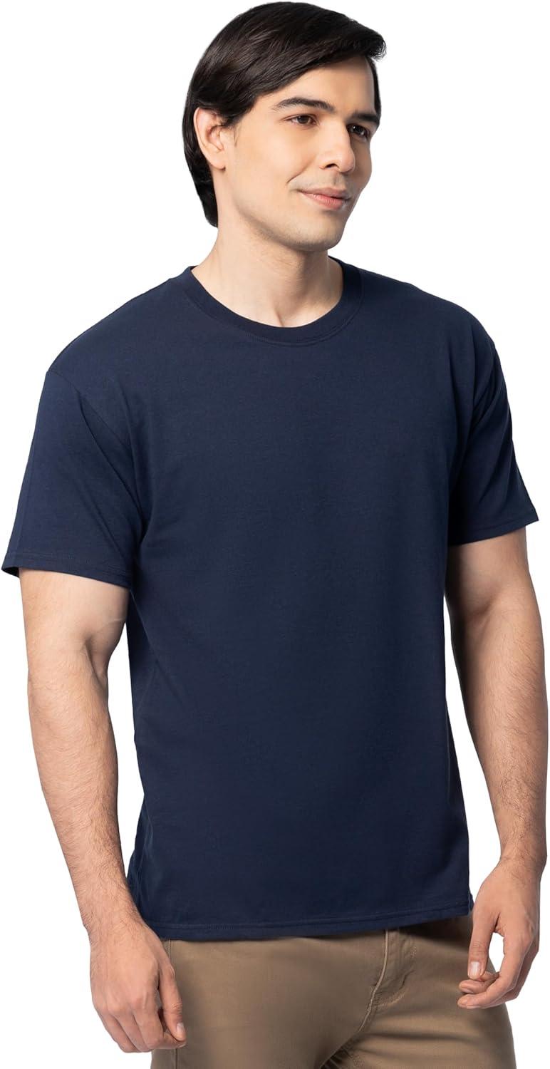 imageFruit of The Loom Mens Eversoft Cotton T Shirts Breathable amp Moisture Wicking with Odor Control Sizes S4x2 Pack Navy