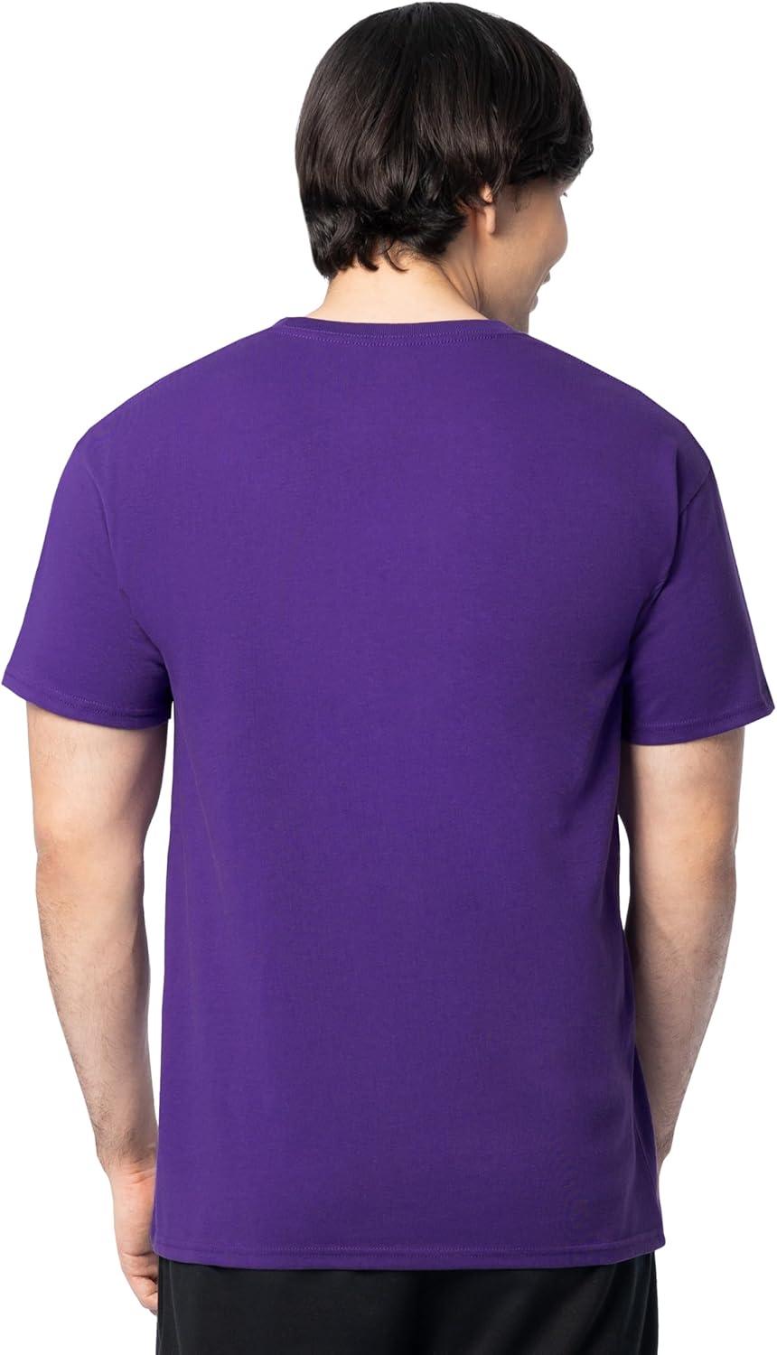 imageFruit of The Loom Mens Eversoft Cotton T Shirts Breathable amp Moisture Wicking with Odor Control Sizes S4x2 Pack Purple