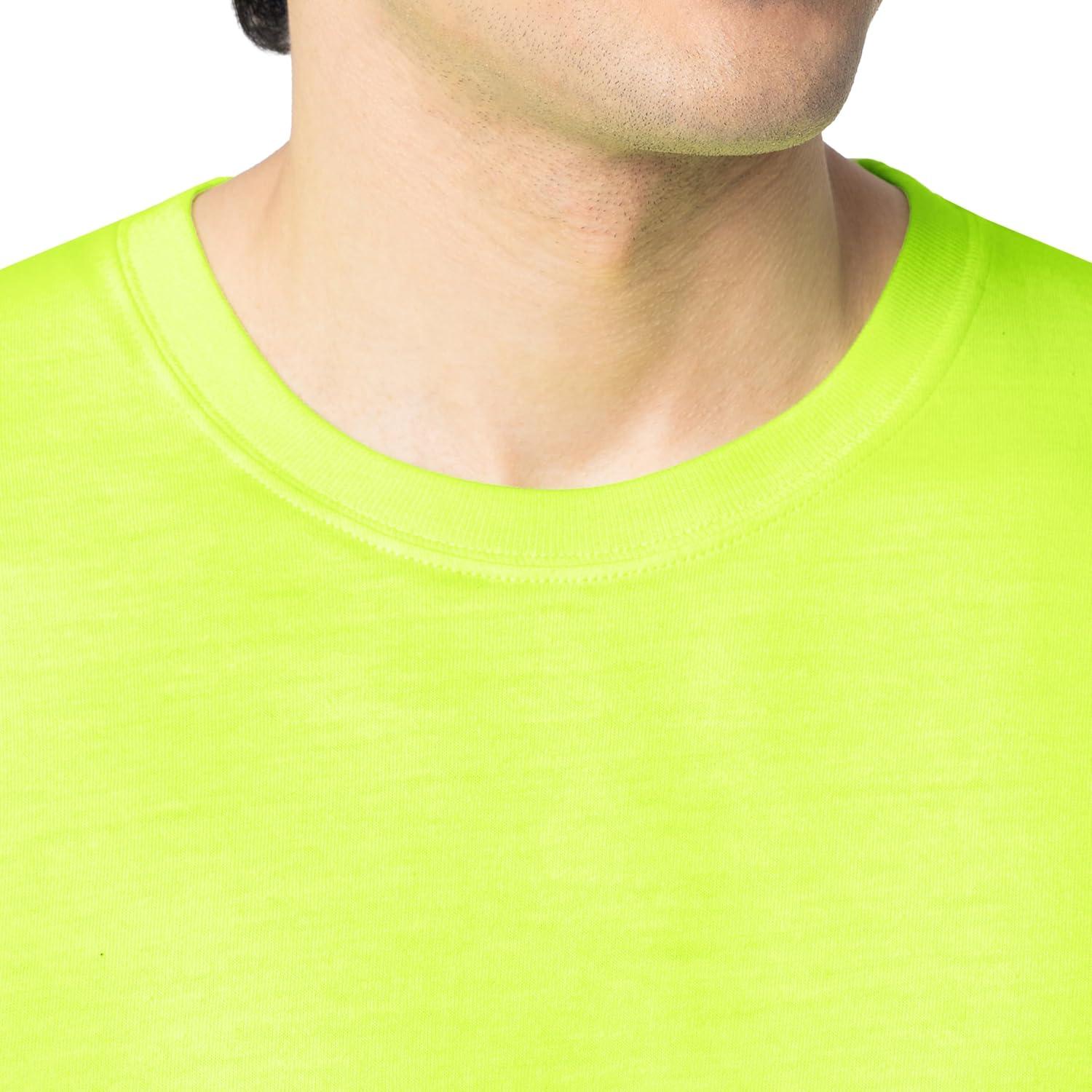imageFruit of The Loom Mens Eversoft Cotton T Shirts Breathable amp Moisture Wicking with Odor Control Sizes S4x2 Pack Safety Green
