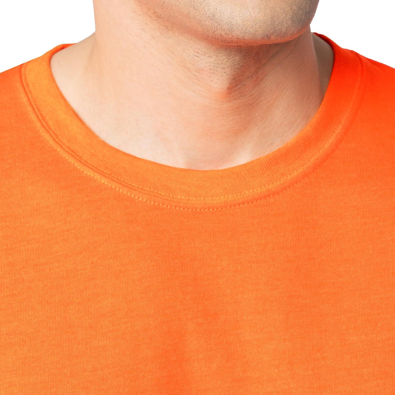 imageFruit of The Loom Mens Eversoft Cotton T Shirts Breathable amp Moisture Wicking with Odor Control Sizes S4x2 Pack Safety Orange