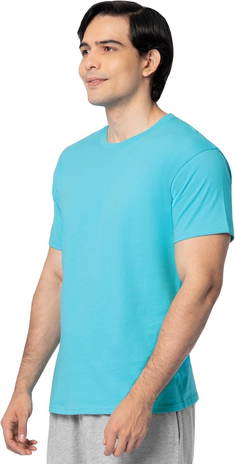 imageFruit of The Loom Mens Eversoft Cotton T Shirts Breathable amp Moisture Wicking with Odor Control Sizes S4x2 Pack Scuba Blue