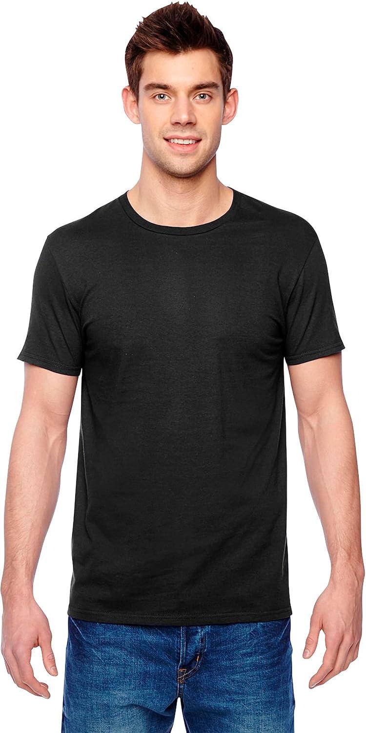 imageFruit of The Loom Mens Eversoft Cotton T Shirts Breathable amp Moisture Wicking with Odor Control Sizes S4xCrew 12 Pack Black