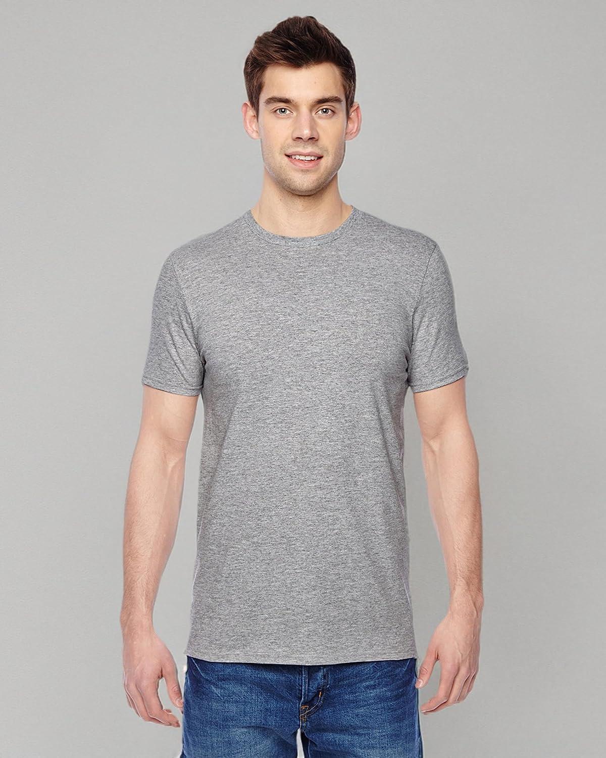 imageFruit of The Loom Mens Eversoft Cotton T Shirts Breathable amp Moisture Wicking with Odor Control Sizes S4xCrew 12 Pack Grey Heather