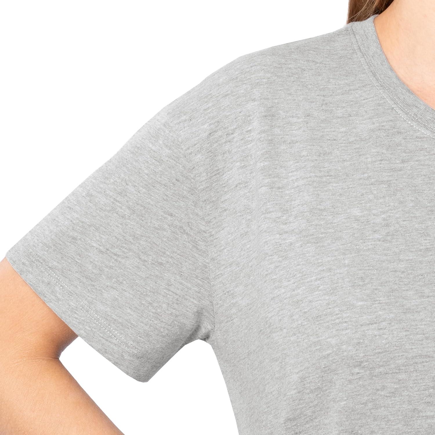 imageFruit of The Loom Womens Short Sleeve Boyfriend TShirt 2 PackGrey HeatherBlack
