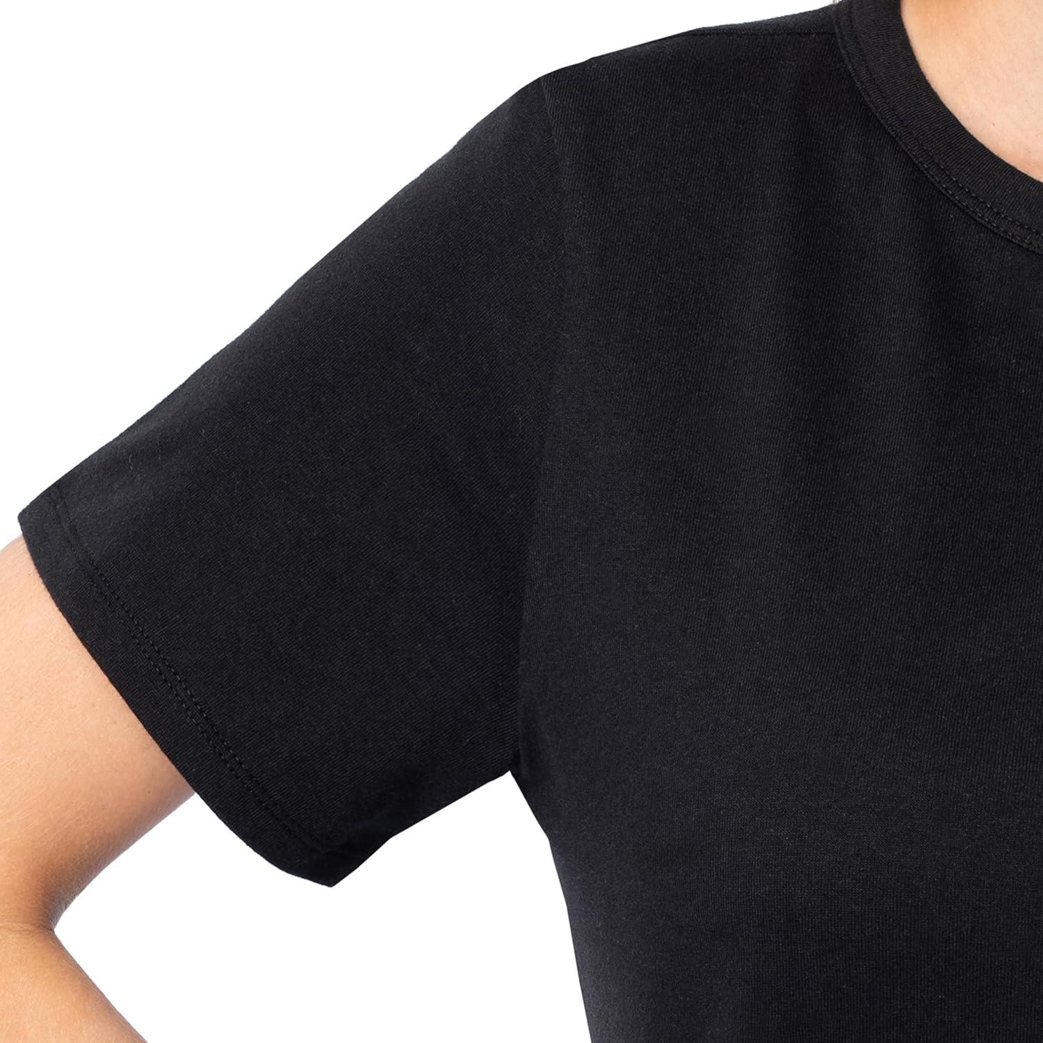 imageFruit of The Loom Womens Short Sleeve Crew Neck TShirt 2 PackBlack