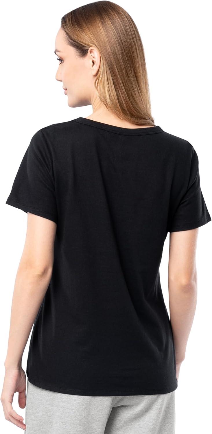 imageFruit of The Loom Womens Short Sleeve Crew Neck TShirt 2 PackBlack