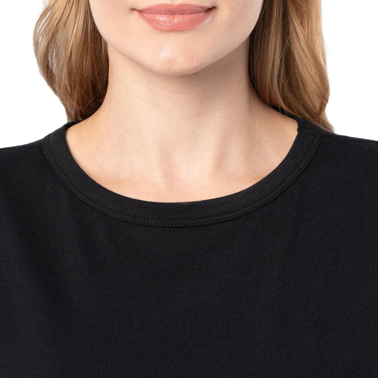 imageFruit of The Loom Womens Short Sleeve Crew Neck TShirt 2 PackBlack