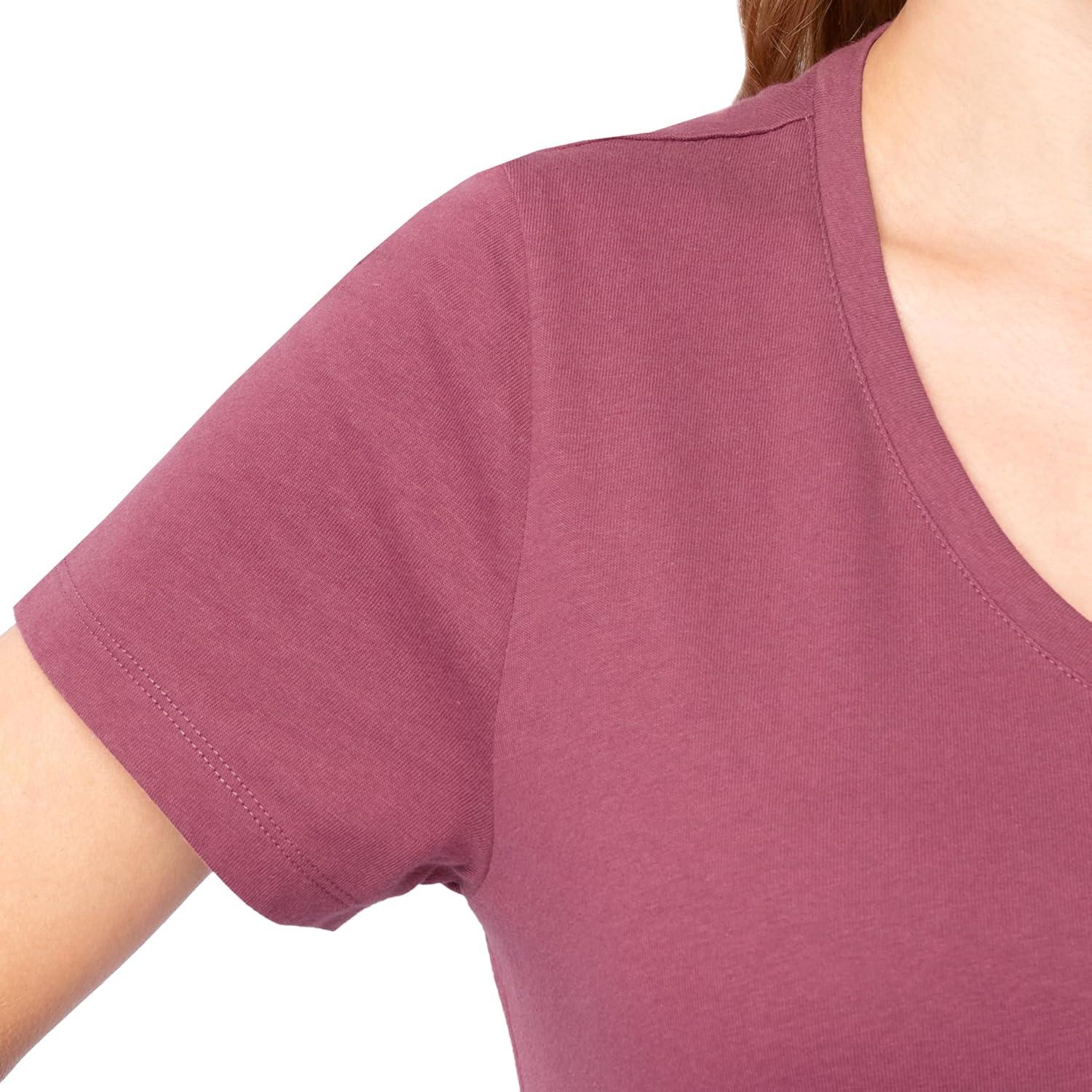 imageFruit of The Loom Womens Short Sleeve VNeck TShirt 2 PackRoseBlack