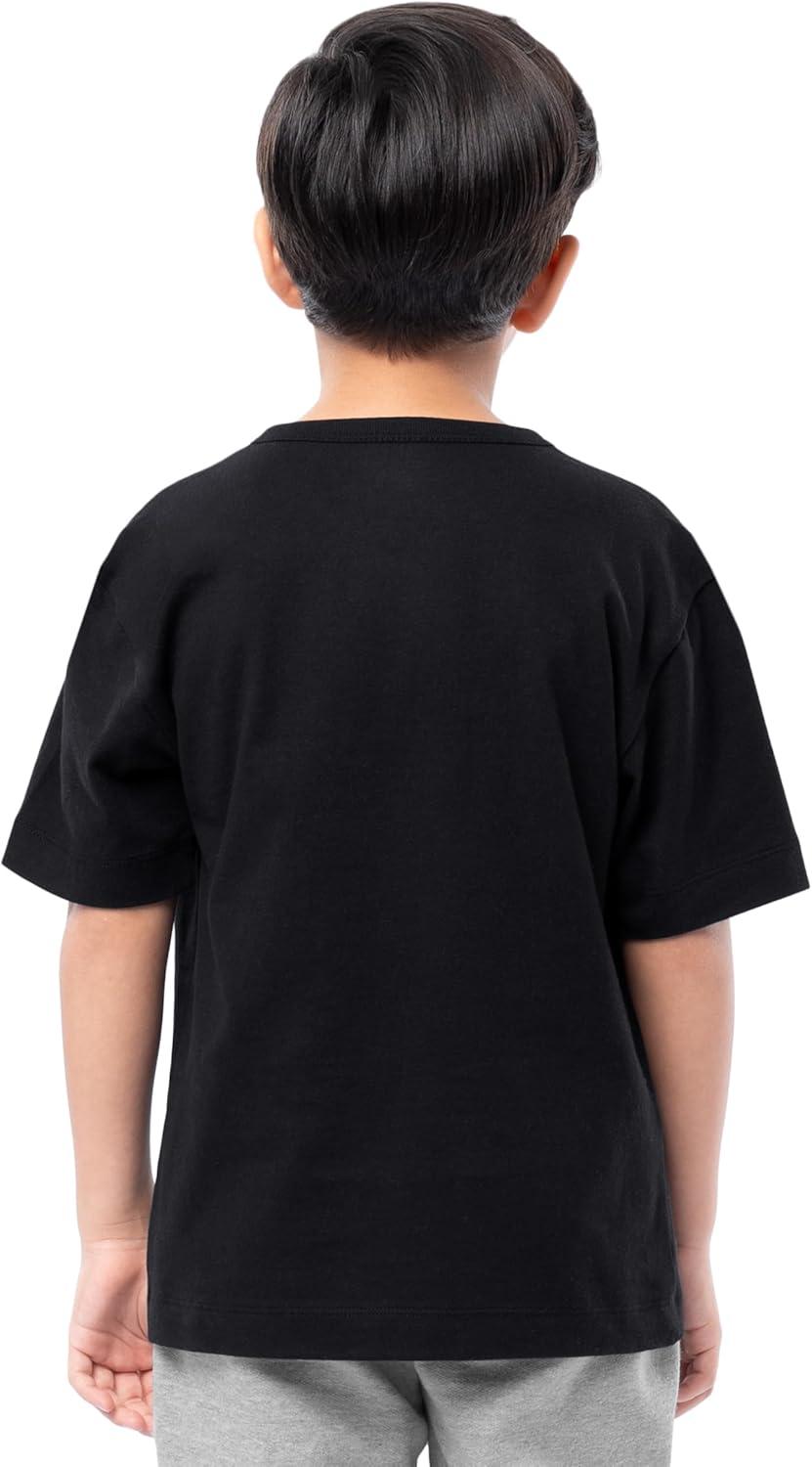 imageFruit of the Loom Boys Short Sleeve Cotton Crewneck TShirts 3 PackBlackBlackBlack