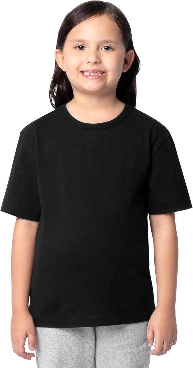 imageFruit of the Loom Boys Short Sleeve Cotton Crewneck TShirts 3 PackBlackBlackBlack