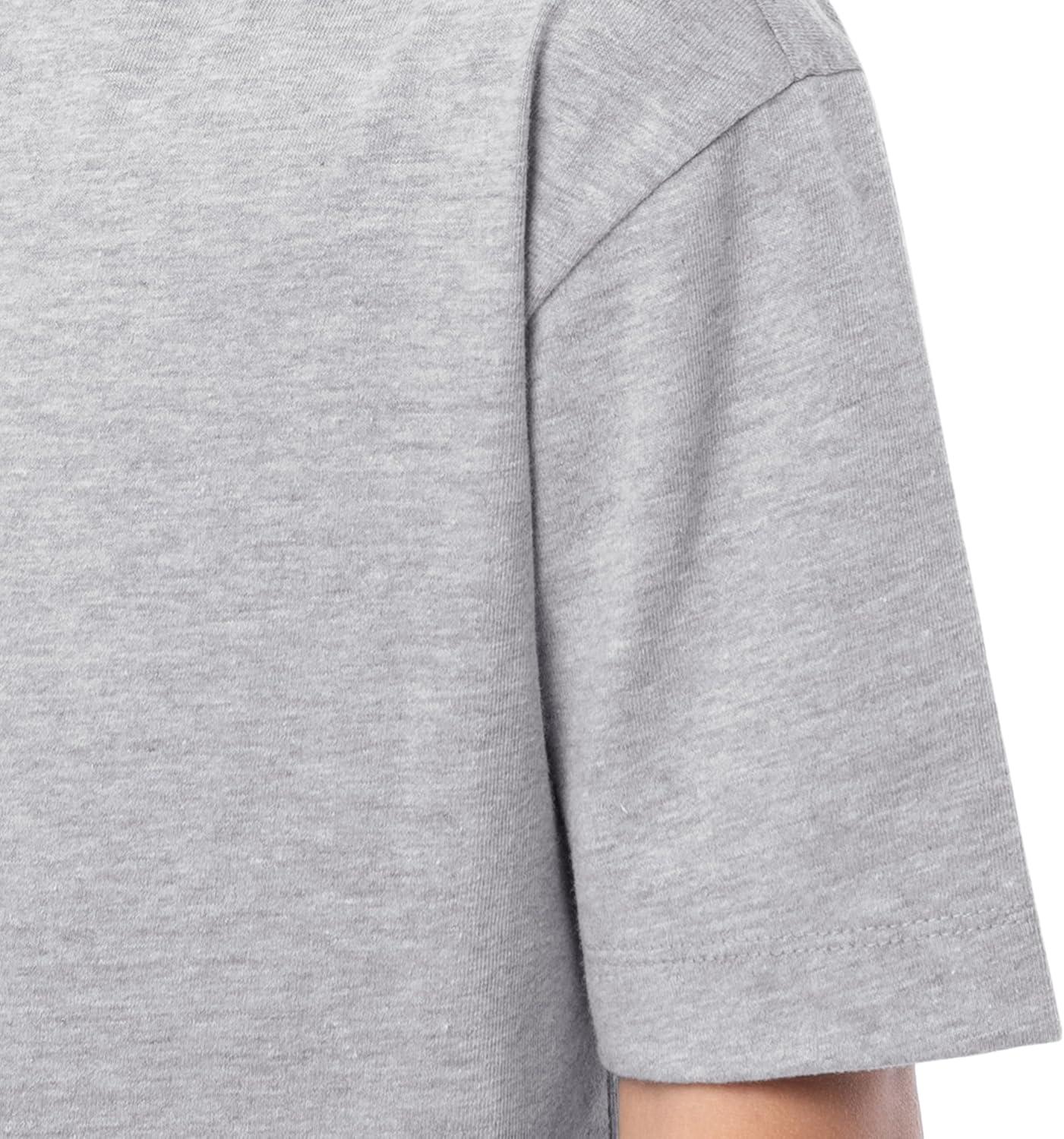 imageFruit of the Loom Boys Short Sleeve Cotton Crewneck TShirts 3 PackHeather GreyHeather GreyHeather Grey