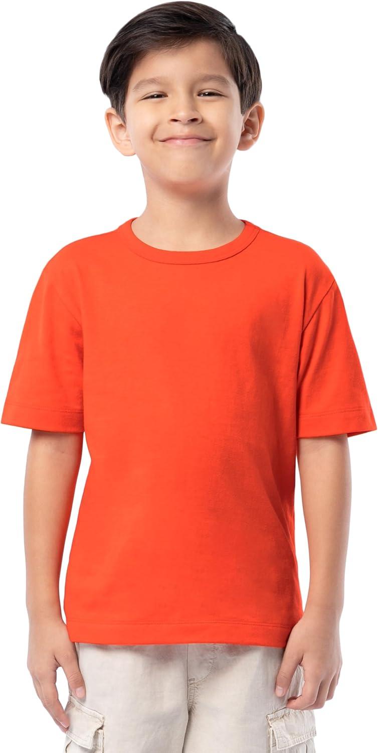 imageFruit of the Loom Boys Short Sleeve Cotton Crewneck TShirts 3 PackWhiteRedGreen