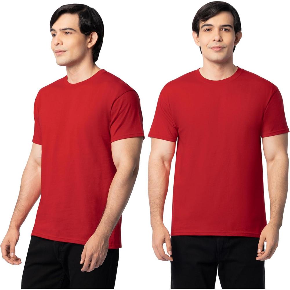 imageFruit of The Loom Mens Eversoft Cotton T Shirts Breathable amp Moisture Wicking with Odor Control Sizes S4x2 Pack True Red