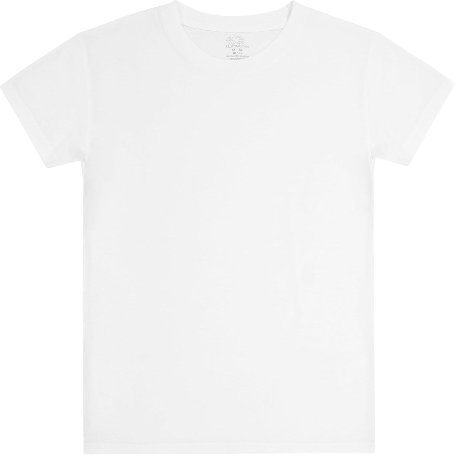 imageFruit of The Loom Boys Eversoft Cotton Undershirts T Shirts amp Tank TopsT Shirt Boys 5 Pack White