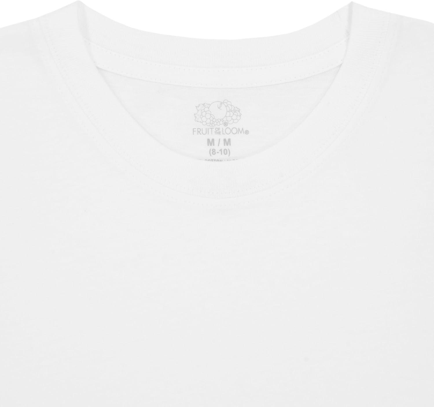 imageFruit of The Loom Boys Eversoft Cotton Undershirts T Shirts amp Tank TopsT Shirt Boys 7 Pack White