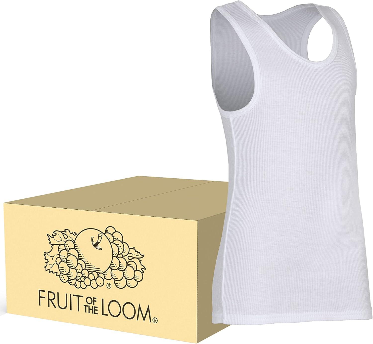 imageFruit of The Loom Boys Eversoft Cotton Undershirts T Shirts amp Tank TopsTank Boys 120 White