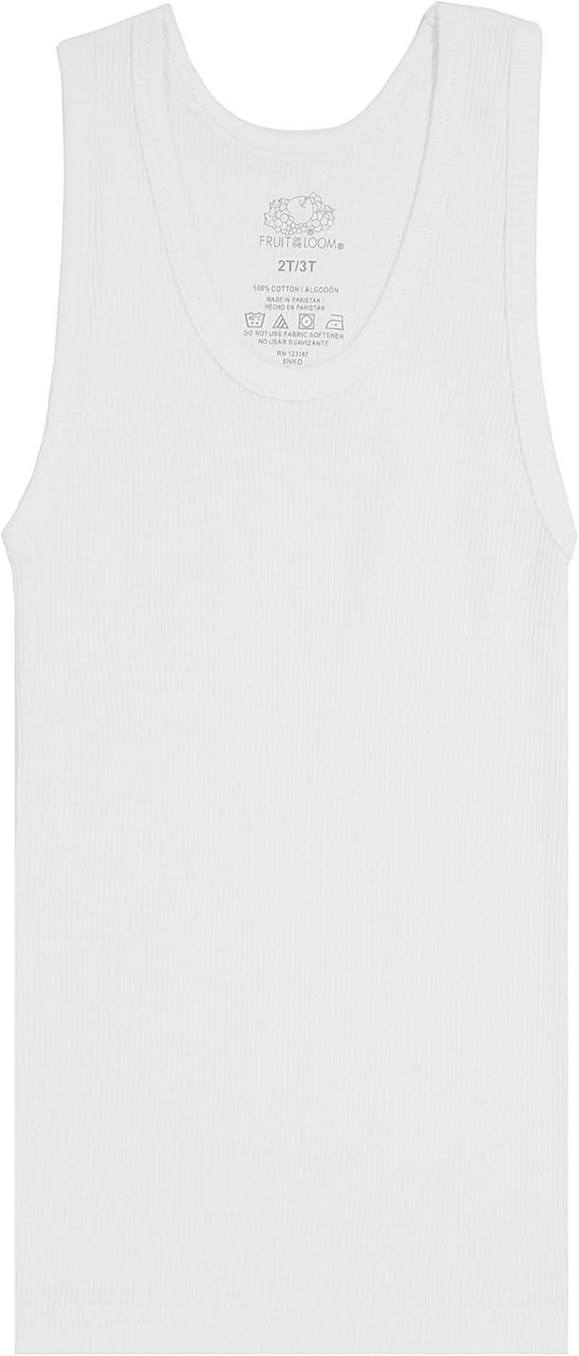 imageFruit of The Loom Boys Eversoft Cotton Undershirts T Shirts amp Tank TopsTank Toddler 10 Pack White