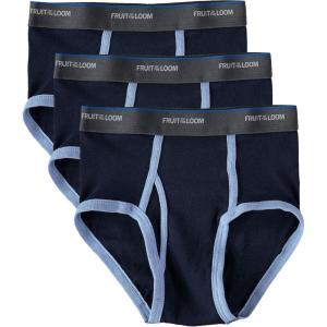Fruit of the Loom Boys’ Tag Free Cotton Briefs Underwear (Assorted Colors)(Assorted (Pack of 3))