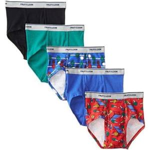Fruit of the Loom Boys’ Tag Free Cotton Briefs Underwear (Assorted Colors)(Multi)