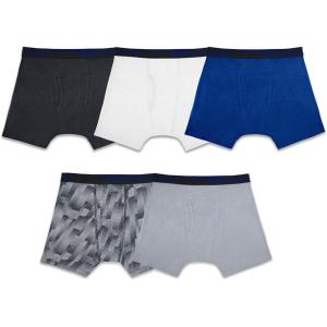 Fruit of the Loom boys And Toddler Boxer Briefs, Tag Free & Breathable Underwear, Assorted Color Multipacks(5 Pack – Breathable Cotton Mesh)