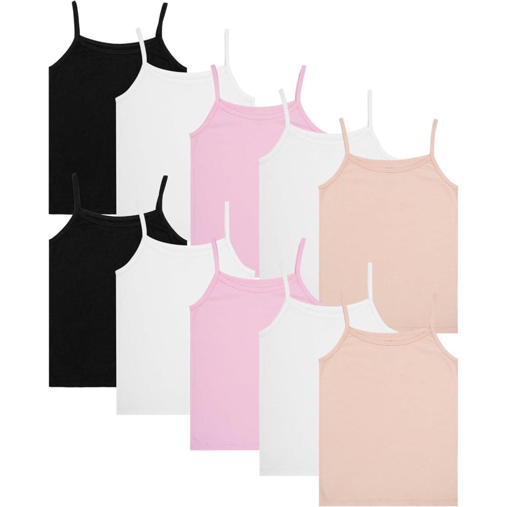 imageFruit of The Loom Girls Undershirts Camis amp TanksCami 10 Pack Assorted