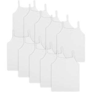 Fruit of The Loom Girls Undershirts (Camis & Tanks)(Cami – 10 Pack – White)