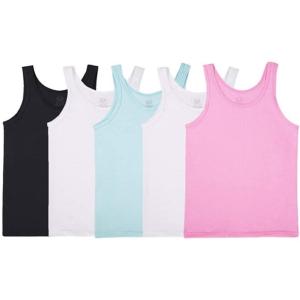 Fruit of The Loom Girls Undershirts (Camis & Tanks)(Tank – 5 Pack – Assorted)