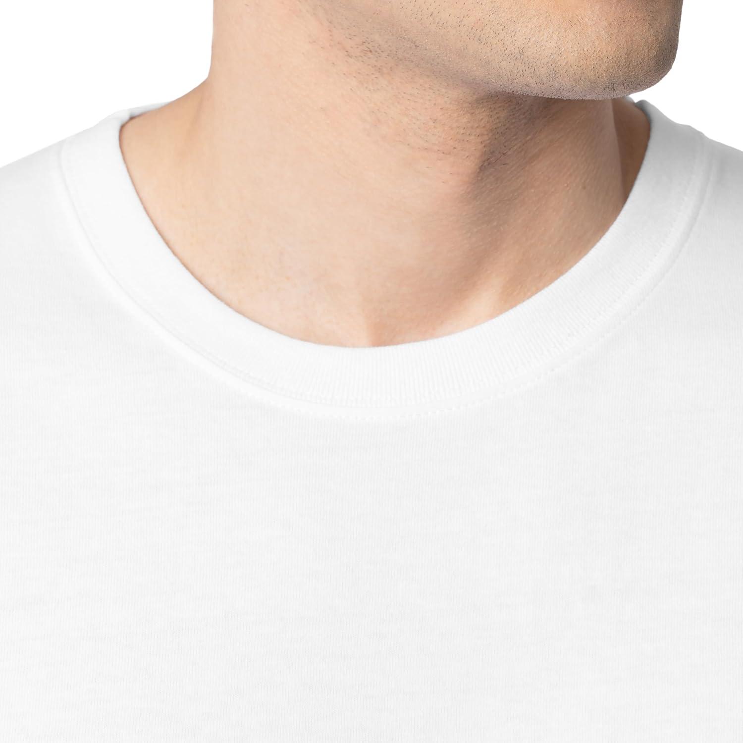 imageFruit of the Loom Mens Eversoft Cotton Short Sleeve Pocket TShirts Breathable amp Tag Free 2Pack2 Pack White