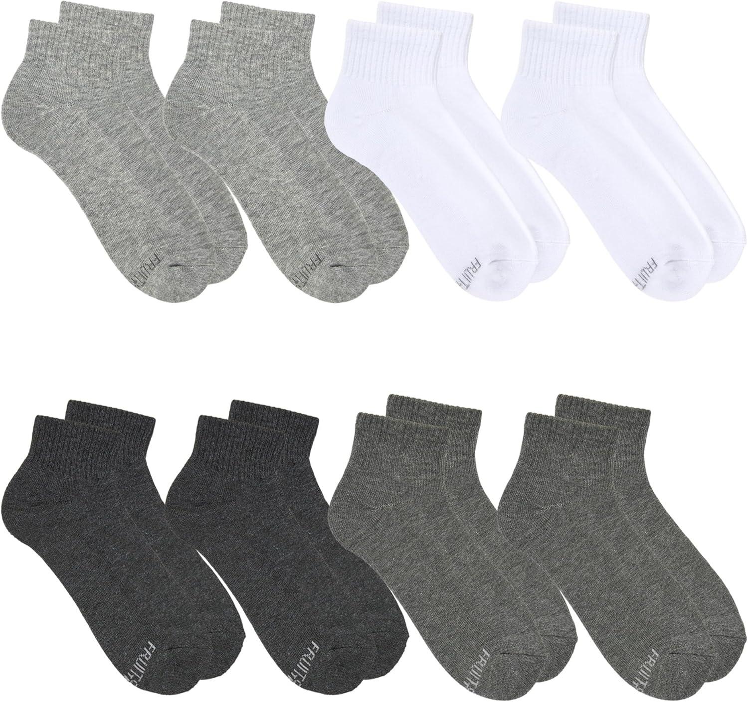 imageFruit of the Loom Womens Everyday Basics Socks Breathable with Half Cushion MultiPacksAnkle 8 Pack Assorted