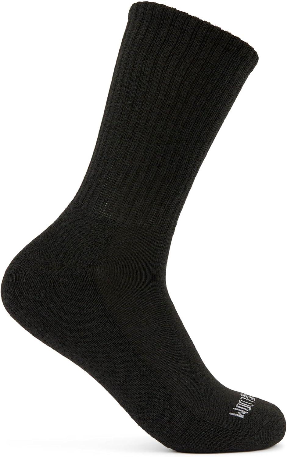 imageFruit of the Loom Womens Everyday Basics Socks Breathable with Half Cushion MultiPacksCrew 8 Pack Black
