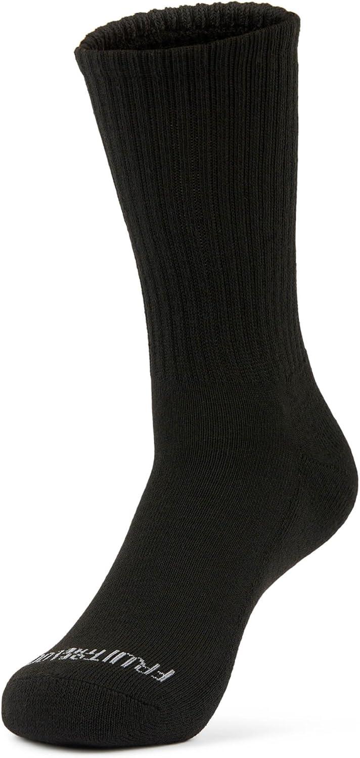 imageFruit of the Loom Womens Everyday Basics Socks Breathable with Half Cushion MultiPacksCrew 8 Pack Black