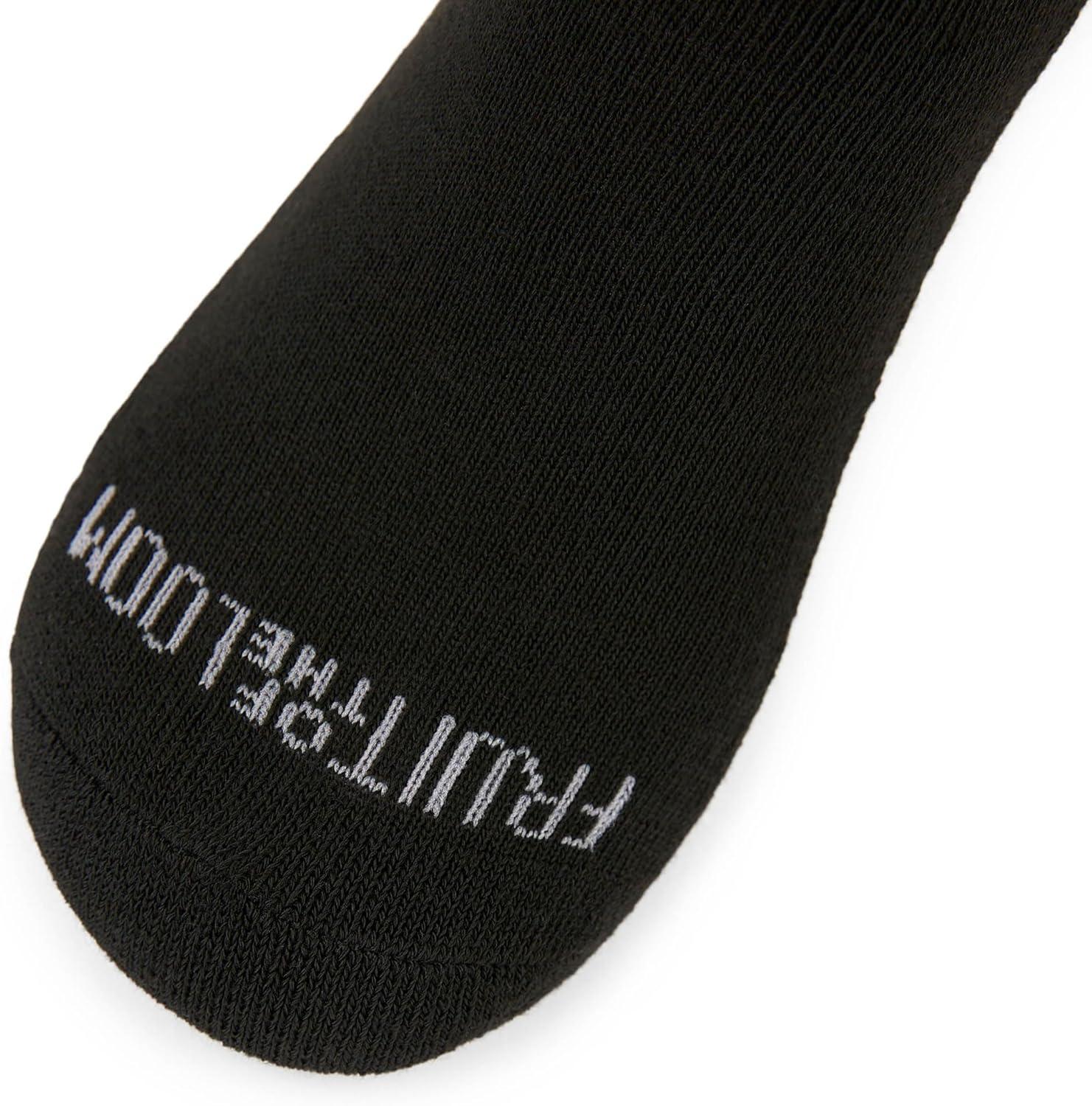 imageFruit of the Loom Womens Everyday Basics Socks Breathable with Half Cushion MultiPacksCrew 8 Pack Black