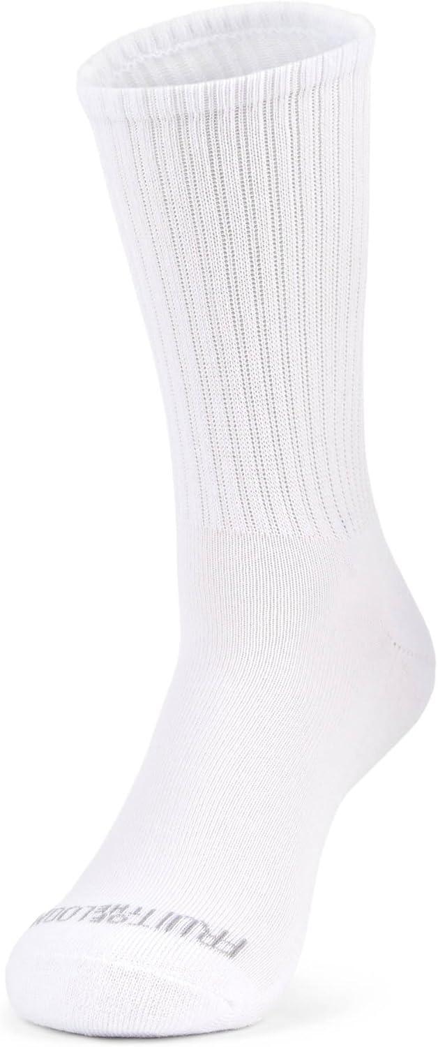 imageFruit of the Loom Womens Everyday Basics Socks Breathable with Half Cushion MultiPacksCrew 8 Pack White