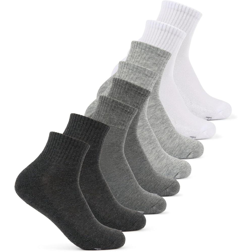 imageFruit of the Loom Womens Everyday Basics Socks Breathable with Half Cushion MultiPacksAnkle  8 Pack  Assorted