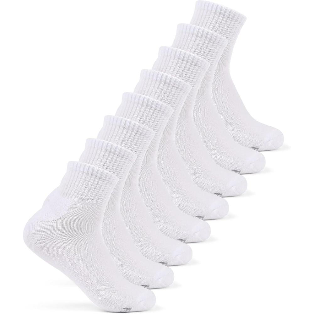 imageFruit of the Loom Womens Everyday Basics Socks Breathable with Half Cushion MultiPacksAnkle 8 Pack White