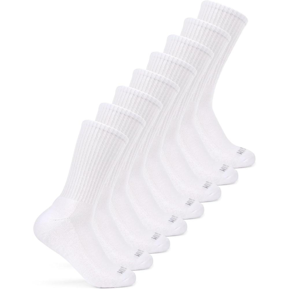imageFruit of the Loom Womens Everyday Basics Socks Breathable with Half Cushion MultiPacksCrew 8 Pack White