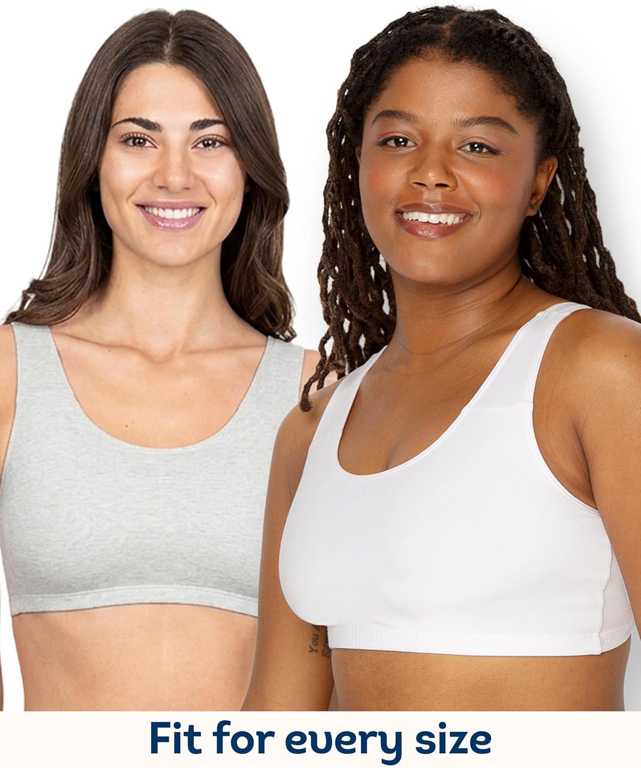 imageFruit of the Loom Womens Built Up Tank Style Sports Bra Value PackBlackHeather GreyOlivePurpleLilacDusk
