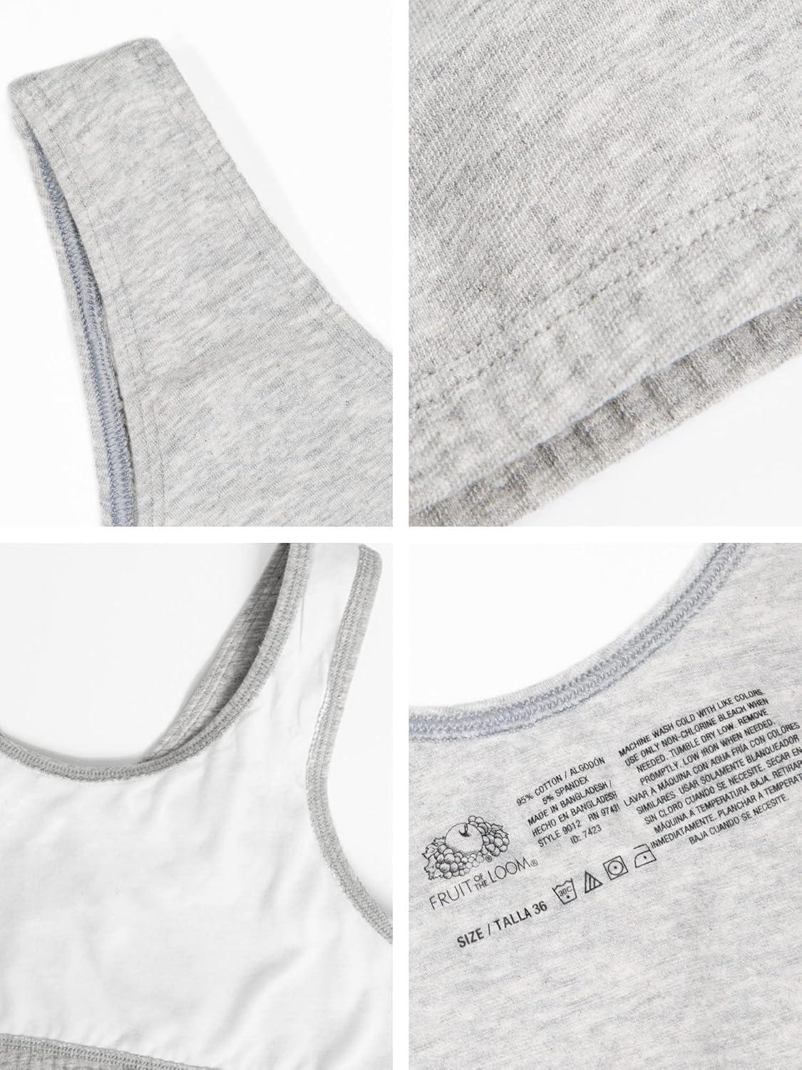 imageFruit of the Loom Womens Built Up Tank Style Sports Bra Value PackModern TapestryWhiteAruba BlueDutch Blue
