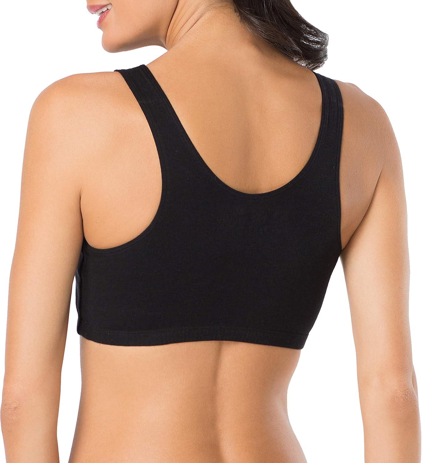 imageFruit of the Loom Womens Built Up Tank Style Sports Bra Value PackRed Hot With BlackWhiteBlack