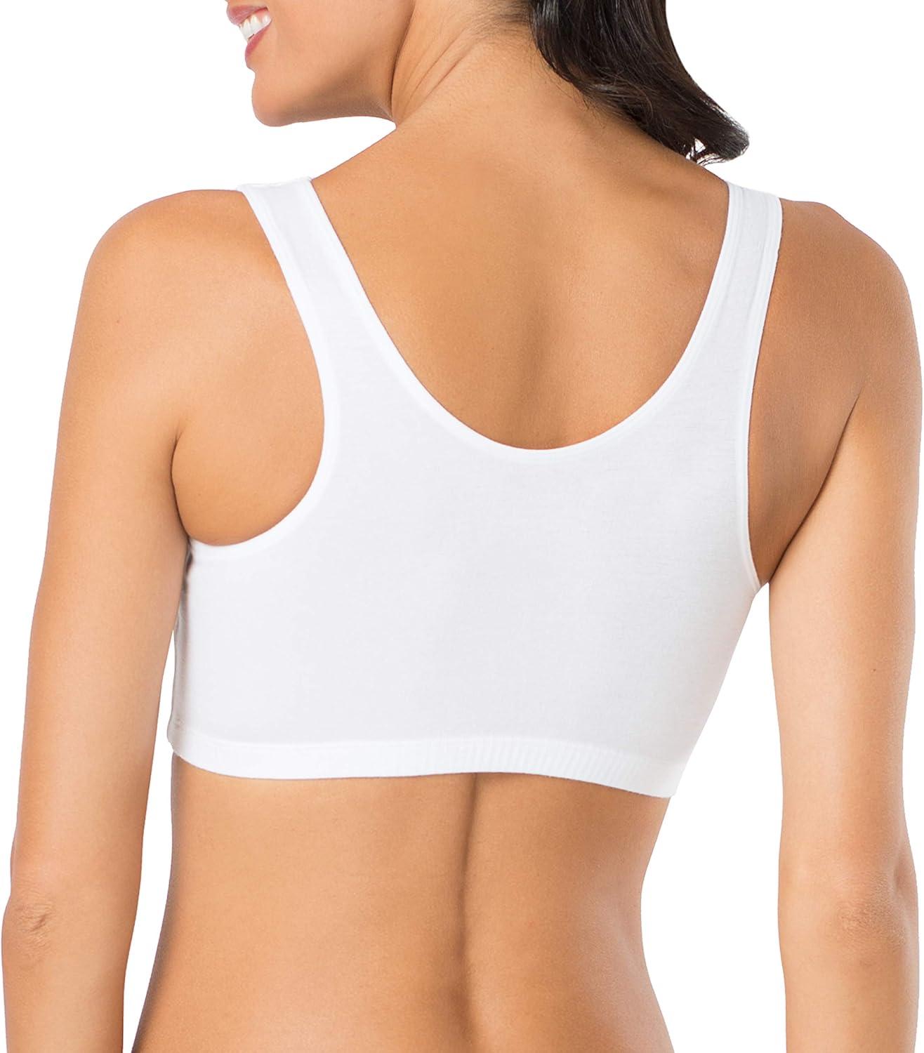 imageFruit of the Loom Womens Built Up Tank Style Sports Bra Value PackRed Hot With BlackWhiteBlack