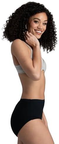 imageFruit of the Loom Womens Eversoft Cotton Underwear Multipacks Tag Free amp Breathable Available in Plus SizeBrief  Black