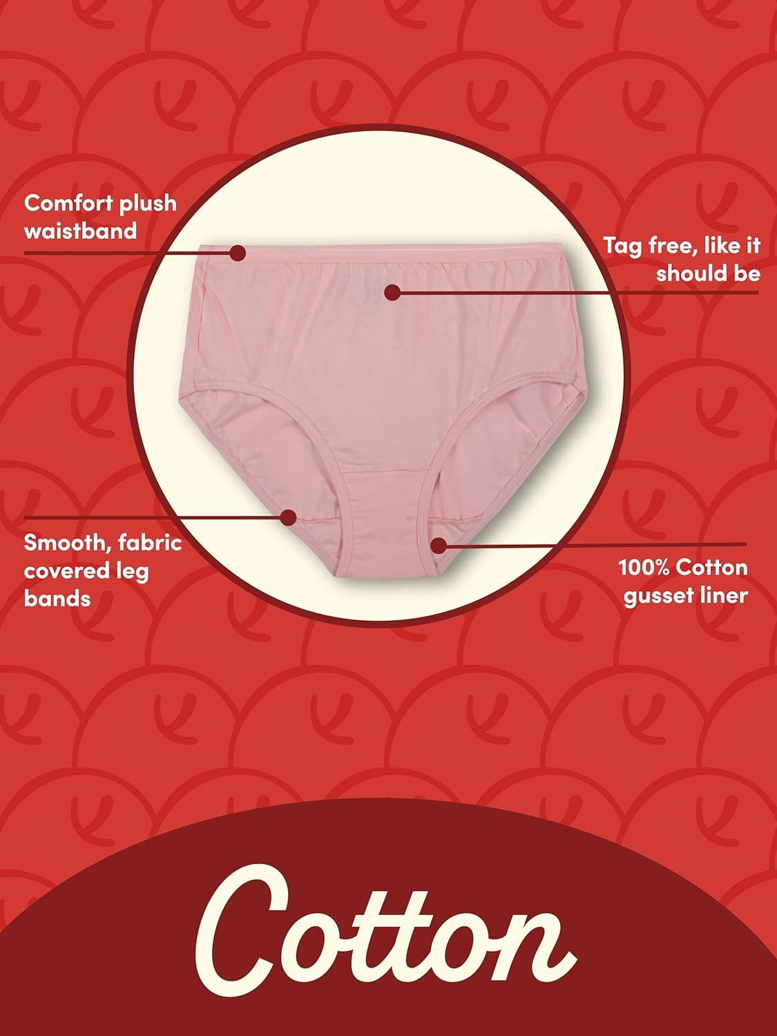 imageFruit of the Loom Womens Eversoft Cotton Underwear Multipacks Tag Free amp Breathable Available in Plus SizeBrief  White